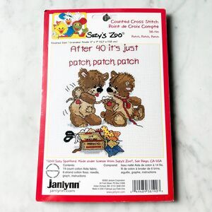 Suzy's Zoo After 40 It's Just Patch Patch Patch Counted Cross Stitch Kit-Janlynn